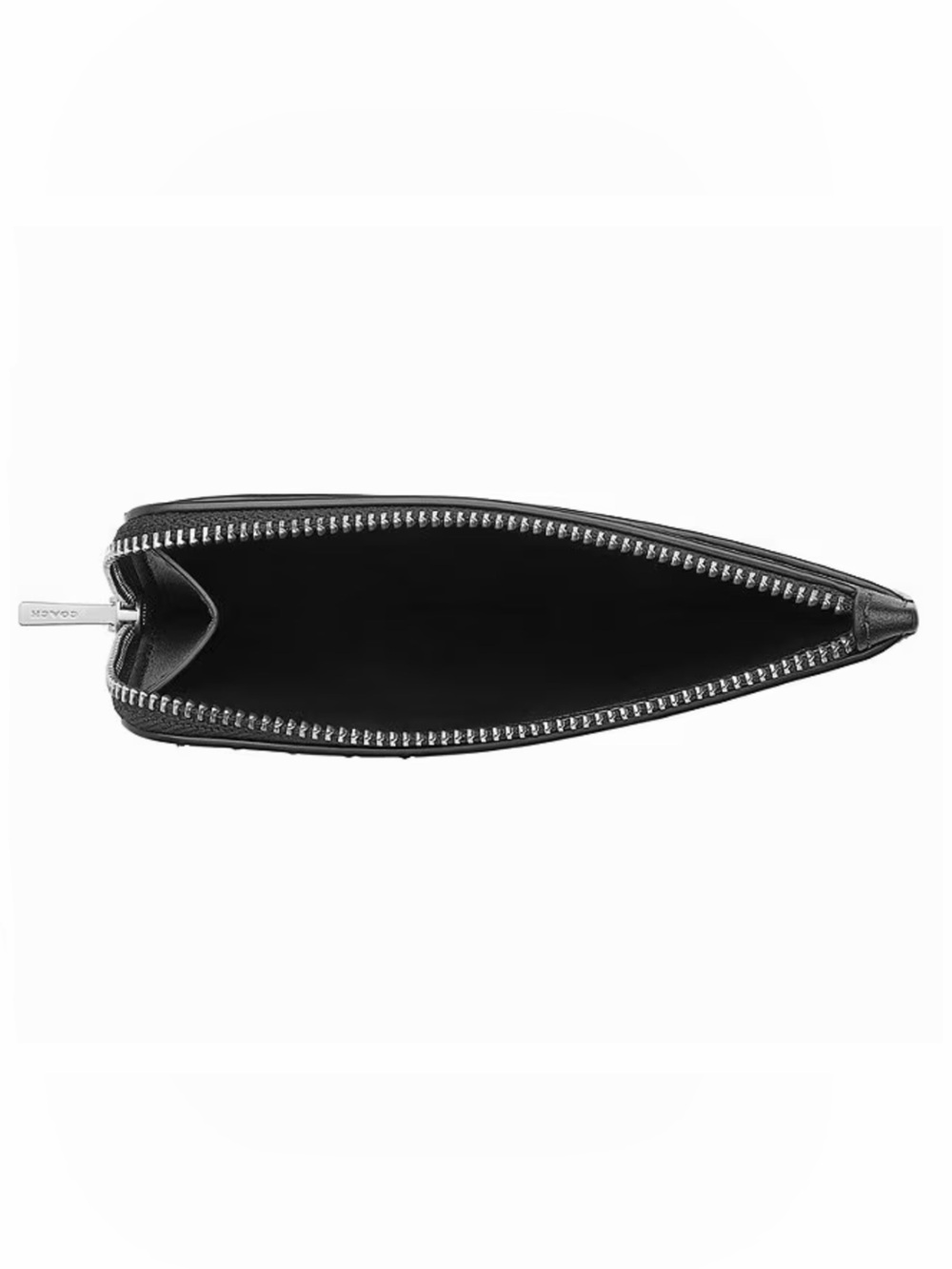 Coach New York Zip Card Case in Ruboff Glovetanned Loved Leather Black/Brown NWT - Picture 9 of 16
